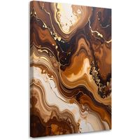 Bild auf Leinwand Braun Abstrakt Marmor Glamour 20x30