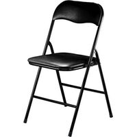 Klappstuhl aus Innen- oder Außenstahl mit Sitz und zurück in PPCP -gepolsterten Kleider - Shadow