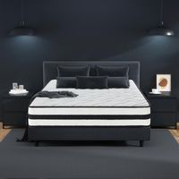 Yidatong – Matelas hybride 140x190 cm 25 cm épais – Ressorts ensachés et mousse à mémoire de forme – 7 zones de confort – Hypoallergénique et antibactérien