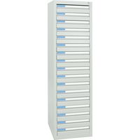 Stumpf Schubladenschrank Serie ESTA, 17 Schubladen lichtgrau (17x100mm)