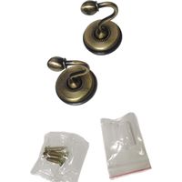 2-teiliges Set Raffhalterhaken, bronzefarbene Gardinenhaken, Vintage-Gardinenhaken in U-Form zur Wandmontage