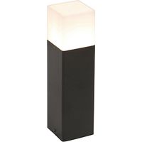 QAZQA Standing Outdoor Lamp Black with Opal White Shade 30 cm -
