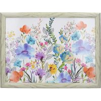 Creative Tops - Vassoio imbottito con cuscino e motivo floreale, 44 x 34 cm, multicolore