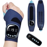 Appareil de massage EMS pour poignets, masseur portable sans fil avec fonction chauffante, 9 modes/19 intensités, bandages pour poignets gauche/droite, support de poignet pour tendinite et syndrome du