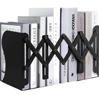 Serre Livre en Métal Cale Livre Serre Livre Original Serre-Livres Presse Livre Serre Livres Cale Livres Etagere Bloc Livre pour Le Bureau de l'école Fournitures Scolaires(Noir)
