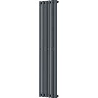 Omeara - Anthracite Vertical Radiator H1600mm x W348mm Single Panel