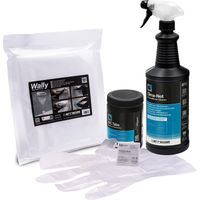 ERRECOM Kit pulizia climatizzatori, include Clima-Net 1L detergente pulizia unità interna e filtri, cover protettiva Wally, A/C Tabs 40 pastiglie climatizzatore ad azione prolungata, guanti inclusi