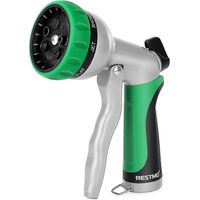 Garden Hose Nozzle, Heavy Duty Metal Water Hose Nozzle with 7 Adjustable Spray Patterns, High Pressure Hand Sprayer with Flow Control, Best for Wateri