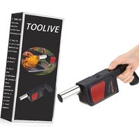Souffleur Ventilateur Soufflet Allume Feu Barbecue, Charbon Portable Poche Électrique BBQ d'air pour Pique-Nique Camping en Plein Air Cuisson Outils Portatif L'outilr