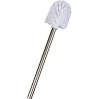 Wenko 16756100 Scopino WC con Manico di Acciaio Inossidabile per Set di Scopino, Materiale Plastico, 8 x 35 x 8 cm, Bianco