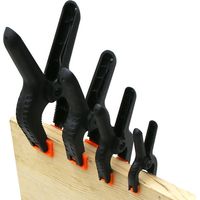 Abrazaderas de resorte de nailon – paquete de 8 unidades (2″, 3″, 4″, 6″) para carpintería, proyectos de bricolaje y estudios fotográficos.