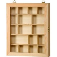 Vitrina para decorar Artemio madera 23x28 cm 17 compartimentos
