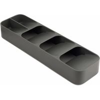 Organizzatore di posate compatto deJosephJoseph Joseph Duo, per ottimizzare el spazio nei cassetti, design compatto, materiali durevoli, facile depulizia, accesso rapido agli utensili.