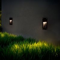 Baliza Exterior LED 3W Empotrable Pared Olite 3000K Negro Blanco Cálido