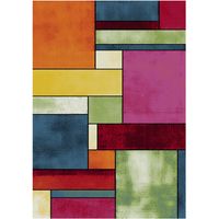 Tapis salon et chambre 240x340 multicolore rectangle tissé motif géométrique LYN8 GEOME