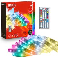 Briloner LED Band Fernbedienung 5m CCTIC RGBIC Farbwechsel Dimmbar Weiß - LED Stripe Wohnzimmer Party Gaming