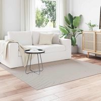 vidaXL Tapis de surface Carré PALMERAS Crème 120 x 120 cm Polyester