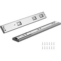 Mophorn 6 Paar 406.4 mm Schubladenschienen, seitlich montierte Schienen, robuste Stahlschiene mit Vollauszug, sanft schließende, geräuschlose Führungsschienen für Küchenschränke mit Kugellager