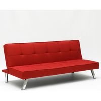 Modus Sofà – Canapé convertible 2 places clic clac en tissu – Dimensions 175 x 83 x 74 cm – Lit 175 x 98 cm – Rembourrage en éponge haute densité