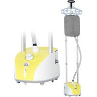 Plancha de Vapor Vertical 1950W 2 L con Temperatura Ajustable en 11 Niveles y Barra Telescópica Amarillo