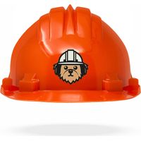 TAMS® Kinderhelm - Drehverschluss Orange Hund