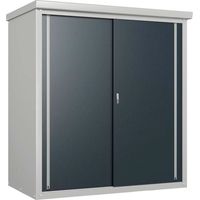 Trimetals Metall Geräteschrank "Large Guardien D63", Gartenaufbewahrung inkl. Boden und 2 Regalen, anthrazit, 176 x 98 x 187 cm (L x B x H)