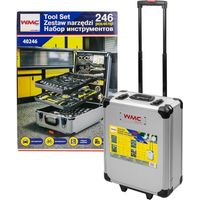 Werkzeugsatz de 246 Teile 1/4" und 1/2" (4-21mm) (6 Seiten) im Rollenkoffer