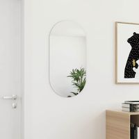 Vidaxl – Miroir mural 80x40 cm – Verre hautement réfléchissant – Design épuré sans cadre – Pour salle de bain et dressing