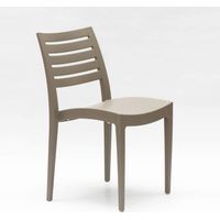 Chaise empilable polypropylène pour maison endroits publics et extérieur Grand Soleil Firenze - Beige