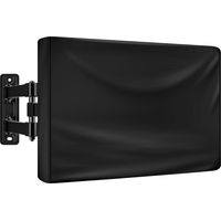 Schutzhülle für Outdoor-TV-Bildschirme, wasserdicht und wetterfest, 210D-Gewebe, schwarz (55-58 Zoll (55,1 x 5,9 x 35,4 Zoll))