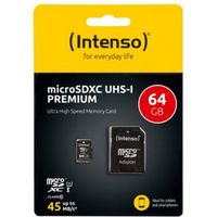 Carte MicroSDXC UHS-I Premium Class 10 - 64 Go - CABLAGE UNIVERSEL