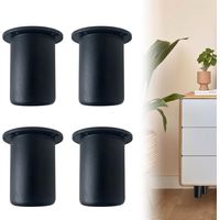 Pieds Réglables SANDY pour Meubles et Canapés – 65-100 mm, Noir, Lot de 4 – Cuisine, Salon, Salle de Bain