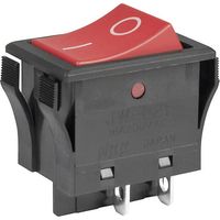 NKK Switches JWL21RA1A Interrupteur à bascule JWL21RA1A 250 V/AC 16 A 2 x Off/On à accrochage 1 pc(s) D72350