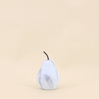 Objet déco poire effet marbre 12cm
