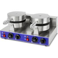 Gaufrier double électrique pro 2000W inox 50-300°C – VERTES