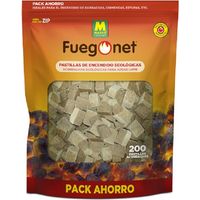 Fegonet che riscalda i pastillas. 200 pillole di accensione immediate. Pillole di accensione ecologica per barbecue, camini e legna da ardere. Borsa con 192+8 pillole gratuite