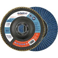 Disco milhojas de zirconio EDALCO con base plana 125/120 mm y alta durabilidad.