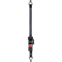Sangle d'arrimage 2 parties noir rétractable 3 mètres largeur 25 mm 600 DaN - PMS INDUSTRIE