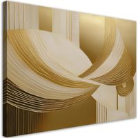 Quadro su tela, Astrazione Oro 3D - 90x60