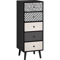 Cómoda Irovami de 5 cajones, mueble de almacenamiento vertical para dormitorio y sala de estar