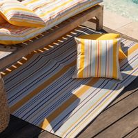 Tapis d’extérieur rayé Jaune soleil 160x230 cm