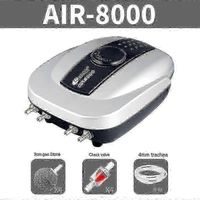 Kit de pompe d'aération pour bassins à koï de moins de 1000 gallons, équipé de tuyaux d'air à double sortie et de pierres à air - YT4 8000