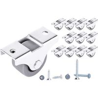 Lot de 12 petites roulettes en caoutchouc 25 mm pour meubles, non pivotantes, sans plastique, pour appareils et équipements