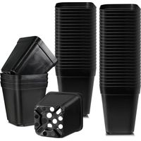 Macetas para plántulas, 5,5 cm, paquete de 100, macetas de vivero, reutilizables, cuadradas, de plástico, para plántulas, trasplantes y frutos secos, para plantar en interiores y exteriores – RAPANDA