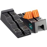 VOUNOT® Lot de 2 Rampes de nivellement voiture 5T - 3 niveaux de hauteur avec cales intégrées antidérapant - 56x20x13cm noir