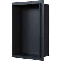 BERNSTEIN - Niche murale de douche, étagère encastrable douche acier inox sans cadre - 30x20x10cm - NT203010X Noir