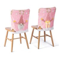 Aiperq Set of 2 Light Up Christmas Chair Covers, Faceless Doll Non-woven Chair Covers, Christmas Chair Back Covers for Kitchen Decoration