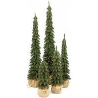 Albero di natale verde slim alto stretto artificiale realistico decorazioni casa - MISURA: 105 cm