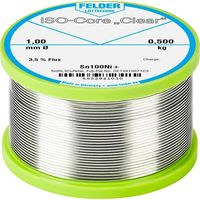 Felder ISO-Core Clear Sn100Ni Alambre de estaño 0,5 kg 1 mm