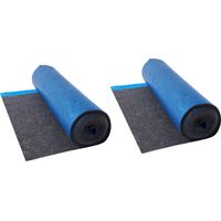 VEVOR Floor Underlayment 37.2 m², 3mm Laminate Flooring Padding with Attached Vapor Barrier, Heavy Duty Fiber+PE Film, Soundproofing & Noise Reduction for Vinyl & Wood Floors(2 Rolls x 18.6 m²)